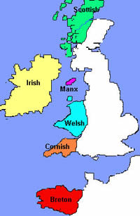 Celtic languages map
